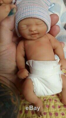 NEW 7 Micro Preemie Full Body Silicone Baby Girl Doll Kayla