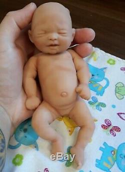 NEW 7 Painted Micro Preemie Full Body Silicone Baby Girl Doll Kayla