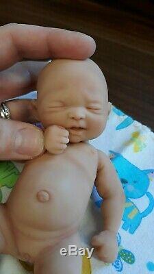 NEW 7 Painted Micro Preemie Full Body Silicone Baby Girl Doll Kayla