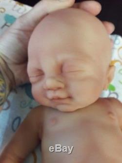 NEW! Painted Preemie Full Body Silicone Baby Girl Doll Tabitha