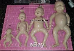 NEW! Unpainted Preemie Full Body Silicone Baby Girl Doll Tabitha