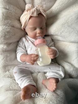 New 100% Full Silicone Reborn Doll Weighted Newborn Girl Soft Flexi