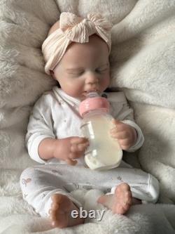 New 100% Full Silicone Reborn Doll Weighted Newborn Girl Soft Flexi