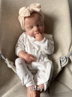 New 100% Full Silicone Reborn Doll Weighted Newborn Girl Soft Flexi