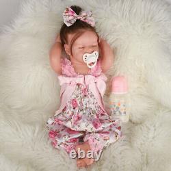 New Full Body Silicone Bebe Doll Reborn Baby Girl In The Giraffe Dress Set