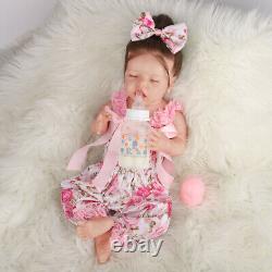 New Full Body Silicone Bebe Doll Reborn Baby Girl In The Giraffe Dress Set