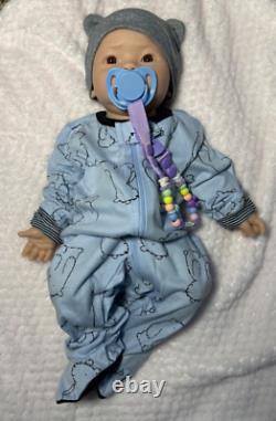 New Full Silicone boy baby doll 17 inches Miaio Art dolls BONUS NEW OUTFIT