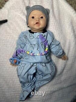 New Full Silicone boy baby doll 17 inches Miaio Art dolls BONUS NEW OUTFIT