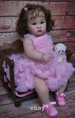 New Handmade 24'' Vinyl Silicone Reborn Baby Dolls Lifelike Doll Women Girl Gift