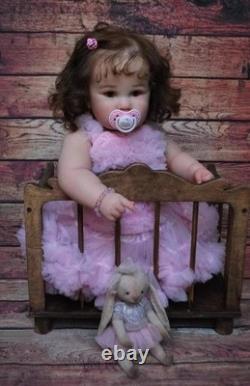 New Handmade 24'' Vinyl Silicone Reborn Baby Dolls Lifelike Doll Women Girl Gift