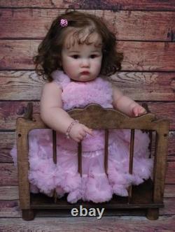 New Handmade 24'' Vinyl Silicone Reborn Baby Dolls Lifelike Doll Women Girl Gift