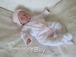 Newborn Reborn Baby GIRL Doll sleeping. #RebornBabyDollArtUK