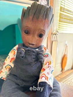 OOAK Groot Reborn Doll With Custom Clothes