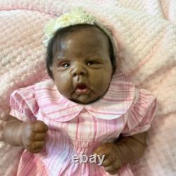 OOAK Medium Dark AA Reborn art doll 3 Months 20 inches long Tori