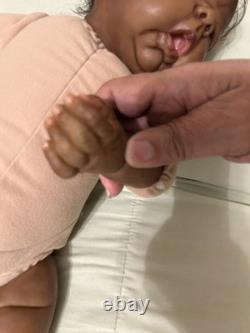 OOAK Medium Dark AA Reborn art doll 3 Months 20 inches long Tori