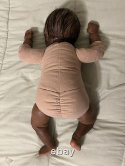 OOAK Medium Dark AA Reborn art doll 3 Months 20 inches long Tori