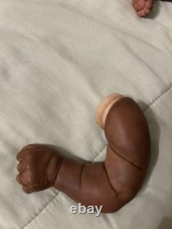 OOAK Medium Dark AA Reborn art doll 3 Months 20 inches long Tori