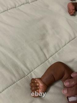 OOAK Medium Dark AA Reborn art doll 3 Months 20 inches long Tori