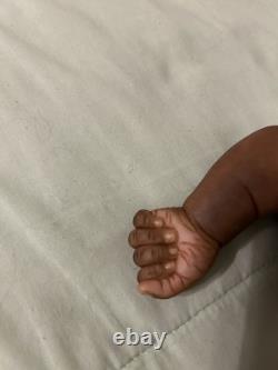 OOAK Medium Dark AA Reborn art doll 3 Months 20 inches long Tori