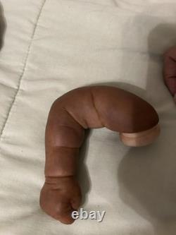 OOAK Medium Dark AA Reborn art doll 3 Months 20 inches long Tori