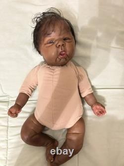 OOAK Medium Dark AA Reborn art doll 3 Months 20 inches long Tori