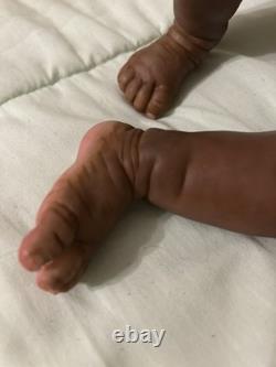OOAK Medium Dark AA Reborn art doll 3 Months 20 inches long Tori