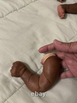 OOAK Medium Dark AA Reborn art doll 3 Months 20 inches long Tori
