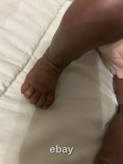 OOAK Medium Dark AA Reborn art doll 3 Months 20 inches long Tori