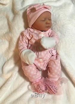 OOAK Silicone Cuddle Baby Art Doll, Solid Silicone Head On A Cloth Body