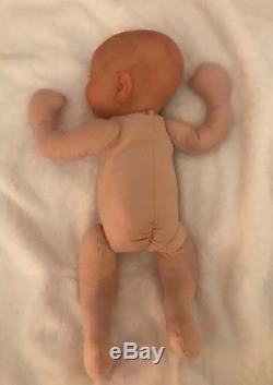 OOAK Silicone Cuddle Baby Art Doll, Solid Silicone Head On A Cloth Body