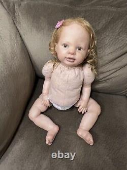 OOAK Strawberry Blonde Baby Girl Reborn Doll