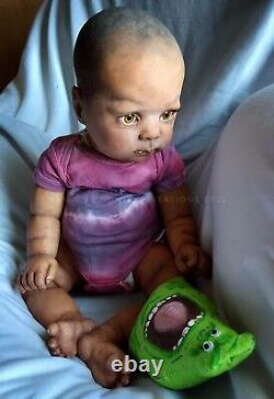 OOAK realistic reborn doll AA boy Donna Rubert Cutie fake baby