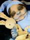Ooak Alternative Gothic Ghost Peaches Reborn Doll With Moon Hat And Bunny Lovey