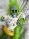 Ooak Reborn newborn baby Girl Grinchreborn bAby Ape orangutan Monkey Art doll