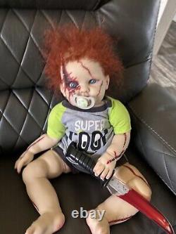 Ooak Reborn newborn baby boy reborn Art doll Toddler Boy Chucky