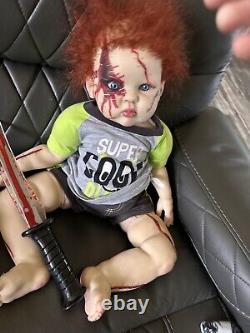 Ooak Reborn newborn baby boy reborn Art doll Toddler Boy Chucky