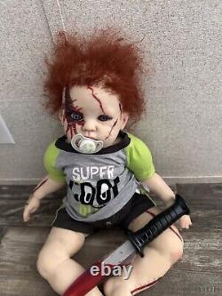 Ooak Reborn newborn baby boy reborn Art doll Toddler Boy Chucky