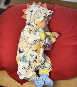 Ooak reborn baby BB Sonnet Sleeping