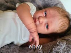 Ooak reborn baby doll logan awake