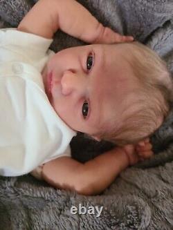 Ooak reborn baby doll logan awake