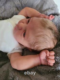 Ooak reborn baby doll logan awake