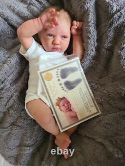 Ooak reborn baby doll logan awake