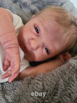 Ooak reborn baby doll logan awake