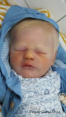 PAPER CITY DOLLS Reborn Doll Just Born Reborn Realborn Baby Everest James