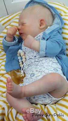 PAPER CITY DOLLS Reborn Doll Just Born Reborn Realborn Baby Everest James