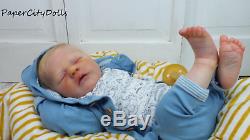 PAPER CITY DOLLS Reborn Doll Just Born Reborn Realborn Baby Everest James