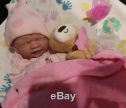 PREEMIE FIRST TEARS BABY GIRL DOLL REAL GIRL With BABY EXTRAS TAKES PACIFIER