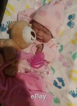 PREEMIE FIRST TEARS BABY GIRL DOLL REAL GIRL With BABY EXTRAS TAKES PACIFIER