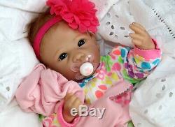 PRETTY LIKE MOM! Newborn Baby Girl 18 Lifelike Collectors Doll + 2 Outfits