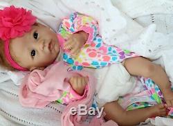 PRETTY LIKE MOM! Newborn Baby Girl 18 Lifelike Collectors Doll + 2 Outfits